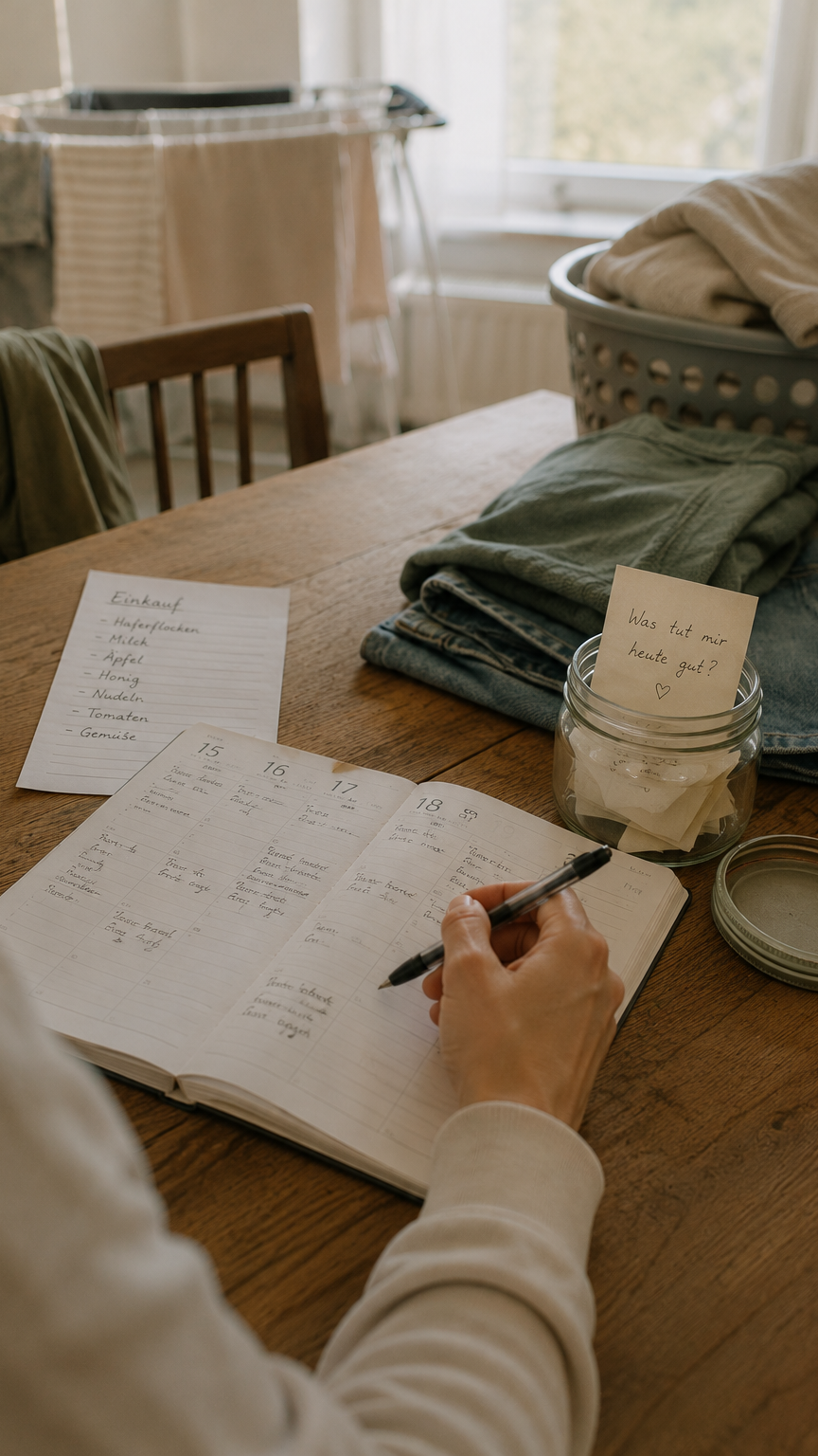 Journaling für Anfänger Kalender und Notizzettel als Symbol für Journaling im Alltag
